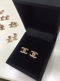 新品 经典款Chanel小香18k金玫瑰金耳钉 送精美包装盒包邮顺丰！