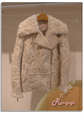 专柜代购韩国 ENC 2015冬羊毛领印花外套 EHJL54V25C 原价2780