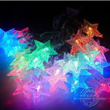 宇航 圣诞节夜景布置6米亚克力透明圣诞树形装饰 彩灯 LED彩灯