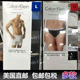 代购美国直邮Calvin klein凯文克莱CK男女棉质内裤三角裤 3件装