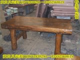 专业定做原木家具原生态家具全实木家具餐桌椅组合老榆木餐桌特价
