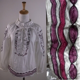 外贸单出口欧美国修身优质C100衬衣女士装纯棉长袖衬衫 精美刺绣