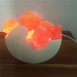陶瓷盐灯 喜马拉雅水晶盐灯 创意床头灯欧式陶瓷小夜灯调光台灯