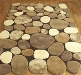 创意简约 石头造型客厅茶几地毯卧室地毯手工腈纶满铺地毯可定做