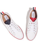 正品代购直邮 Thom Browne/TB 白色红白蓝彩条系带男运动休闲鞋