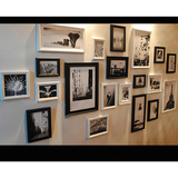欧式相框墙创意组合实木质20框黑白现代相片照片墙酒吧背景墙装饰