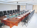 婧豪608办公家具实木贴皮油漆大型高档简约现代时尚会议桌