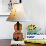 那澜多好 创意欧美式乡村田园客厅卧室书房床头灯小提琴台灯 桌灯