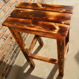 木家具实木高脚凳/吧台凳/碳化防腐方凳/盆景架/实木花架/花托