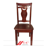 实木椅子 榉木餐椅 高靠背木质椅子 简约时尚家用酒店办公椅