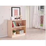 特价单个木质书柜两层实木书柜置物架床头柜儿童书柜子实木小书柜