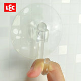 日本LEC透明吸盘挂钩 强力无痕挂钩厨房卫生间吸壁小挂钩 2只装