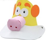 EVA卡通动物帽子头饰 动物立体帽小猪三只小猪游戏表演道具满包邮