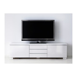 IKEA无锡家居专业宜家代购正品保证贝达 伯斯电视柜, 高光 白色