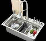 水槽304不锈钢-8250 大单槽 洗菜盆 厨房水盆 华尔顿顶级配置