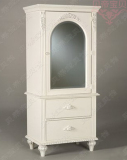 40114欧式玫瑰雕花公主衣橱美式儿童实木家具定制带镜子单门衣柜