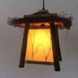 中式复古竹编织竹灯走廊过道餐厅茶楼客厅卧室工程东南亚竹艺吊灯