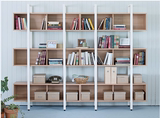 简约展示柜展示架置物架书柜书架货柜货架钢木组合隔断柜仓储柜
