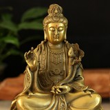 佛教用品万宝佛具祥狮纯铜佛像精美大势至菩萨铜佛像佛像阿弥陀佛