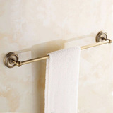 欧式仿古全铜浴室墙上壁挂凉毛巾的架子挂件毛巾架毛巾挂单杆60CM