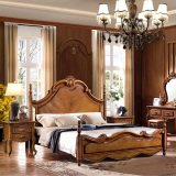 美式床欧式床1.5米1.8米双人床实木法式公主床新古典雕花简约婚床