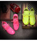 春夏新款女士学生轻便跑步鞋运动鞋荧光绿糖果色透气休闲鞋网面鞋