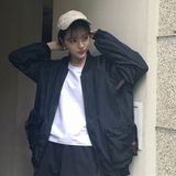 韩国BF学院古着宽松休闲外套上衣薄款棒球服外套防晒衣女夏学生潮