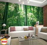 大型壁画壁纸墙纸客厅卧室沙发电视背景墙纸画摄影竹林空间拓展
