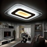 新款LED超薄长方形简约吸顶灯客厅灯时尚调光灯具艺术卧室灯浪漫