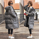 韩国冬季新品加厚茧型棉衣女学生连帽大码bf风宽松面包服棉服外套