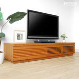 日式白橡木纯实木北欧宜家电视柜视听柜胡桃木客厅家具可定制