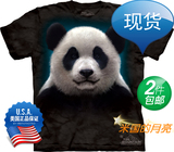 特价促销3D黑熊猫动物图案3DT恤3d立体短袖t恤男 情侣装 夏季衣服