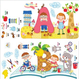 促销特价 宝宝学英语 儿童卡通字母数字幼儿园布置教室识字墙贴