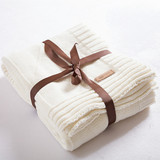 美式乡村针织毯沙发盖毯夏季全棉毛巾毯外贸尾单线毯空调被单人毯