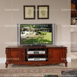 美式实木电视柜欧式客厅雕刻电视柜地柜小户型1.5米电视柜视听柜