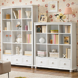 简约现代实木书架自由组合置物架儿童简易 储物格子展示书柜家具
