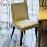 简约现代实木贴黑檀木皮书椅PU软包餐椅咖啡椅靠背休闲椅子定做