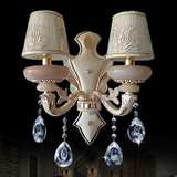 欧式奢华水晶背景墙壁灯锌合金客厅灯卧室灯餐厅创意Lamp