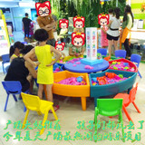 新款幼儿圆形沙盘球池戏水沙水桌太空沙桌淘气堡广场戏水沙滩玩具