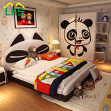 路卡斯 儿童床熊猫软体床男孩女孩床创意卡通床1.2米1.5米现代床