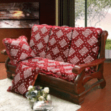 加厚海绵木头沙发坐垫带靠背实木红木家具木质组合垫子春秋椅垫冬