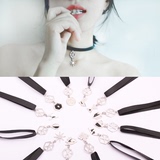 韩国EXO复古原宿克摇滚皮带EXO-L吊坠项圈女颈带锁骨项链女短款