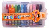 西瓜太郎塑料手提式礼盒装儿童滑溜油画棒36色宝宝画笔涂色无毒