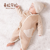 新生儿衣服纯棉冬季宝宝和尚服男女婴儿春秋长袖连体衣52-59-73cm