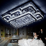 创意大气水晶灯长方形客厅灯现代简约LED高档调光卧室餐厅吸顶灯