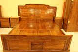 新古典红木家具中式床实木床双人床1.8米 非洲刺猬紫檀富贵大床