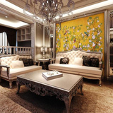 梵格中式民族风喜鹊牡丹富贵高清壁画 大型家装客厅书房茶装饰画