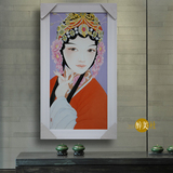 包邮景德镇瓷板画现代中式家居装饰品画廊客厅摆件墙挂画京剧脸谱