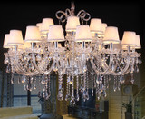 欧式LED水晶吊灯客厅吊灯现代简约蜡烛水晶吊灯餐厅卧室创意灯具