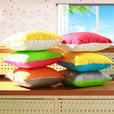 安德薇尔 沙发抱枕靠垫靠枕含芯纯色拼接 时尚经典 优质全棉